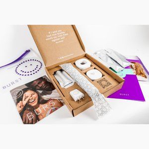 BURST Electric Toothbrush Charcoal Sonic Toothbrush Gift Set WHITE